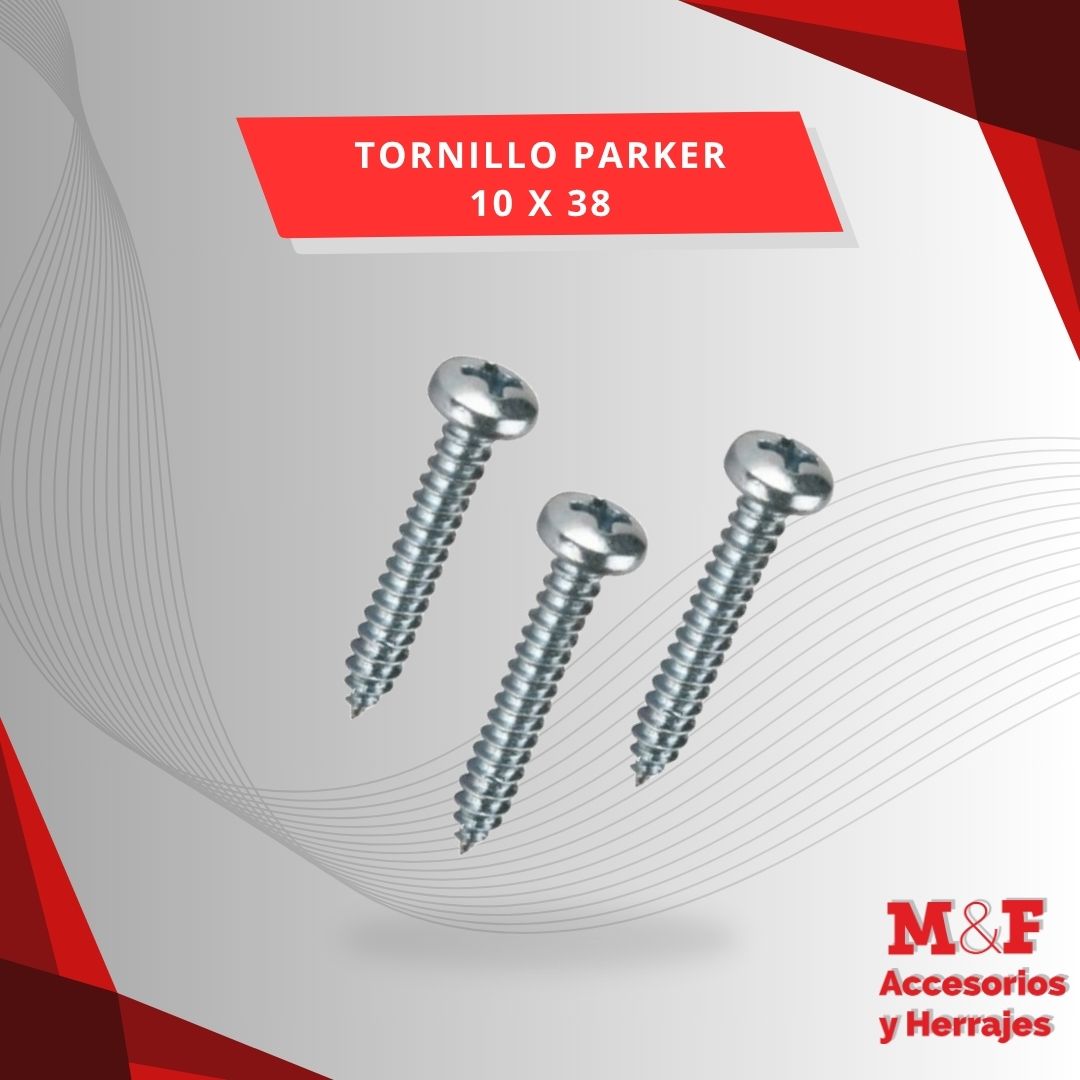 Tornillo Parker 10x38 Punta Aguja