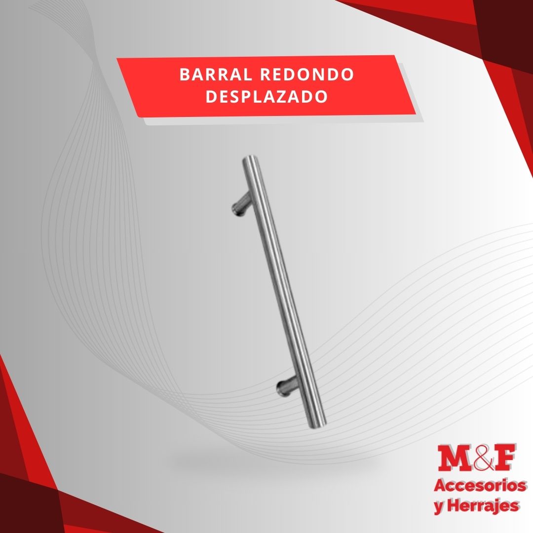 Barral Redondo Desplazado Acero Inox 0.80 cm