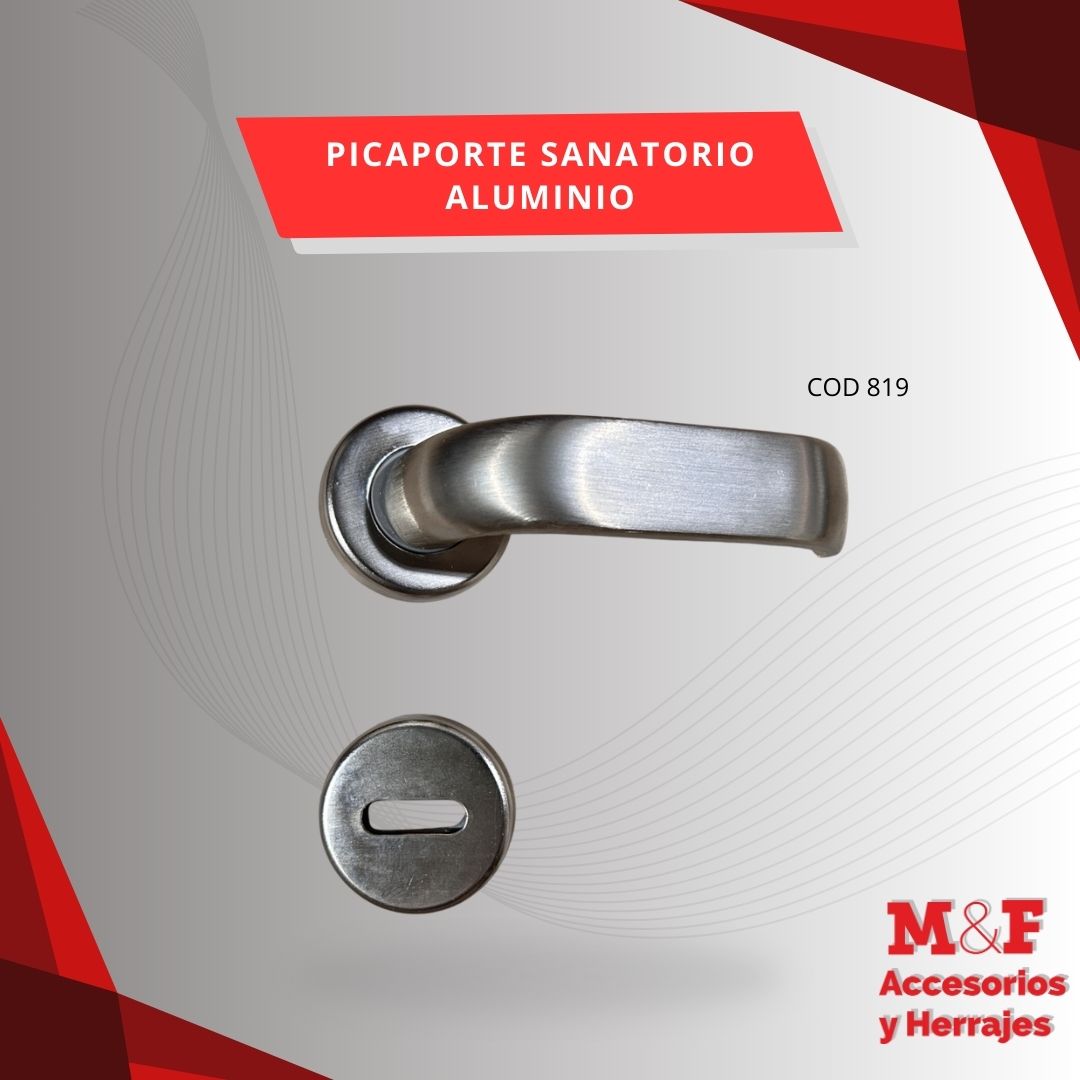 Picaporte Sanatorio Doble Balancin Alum Sidañez
