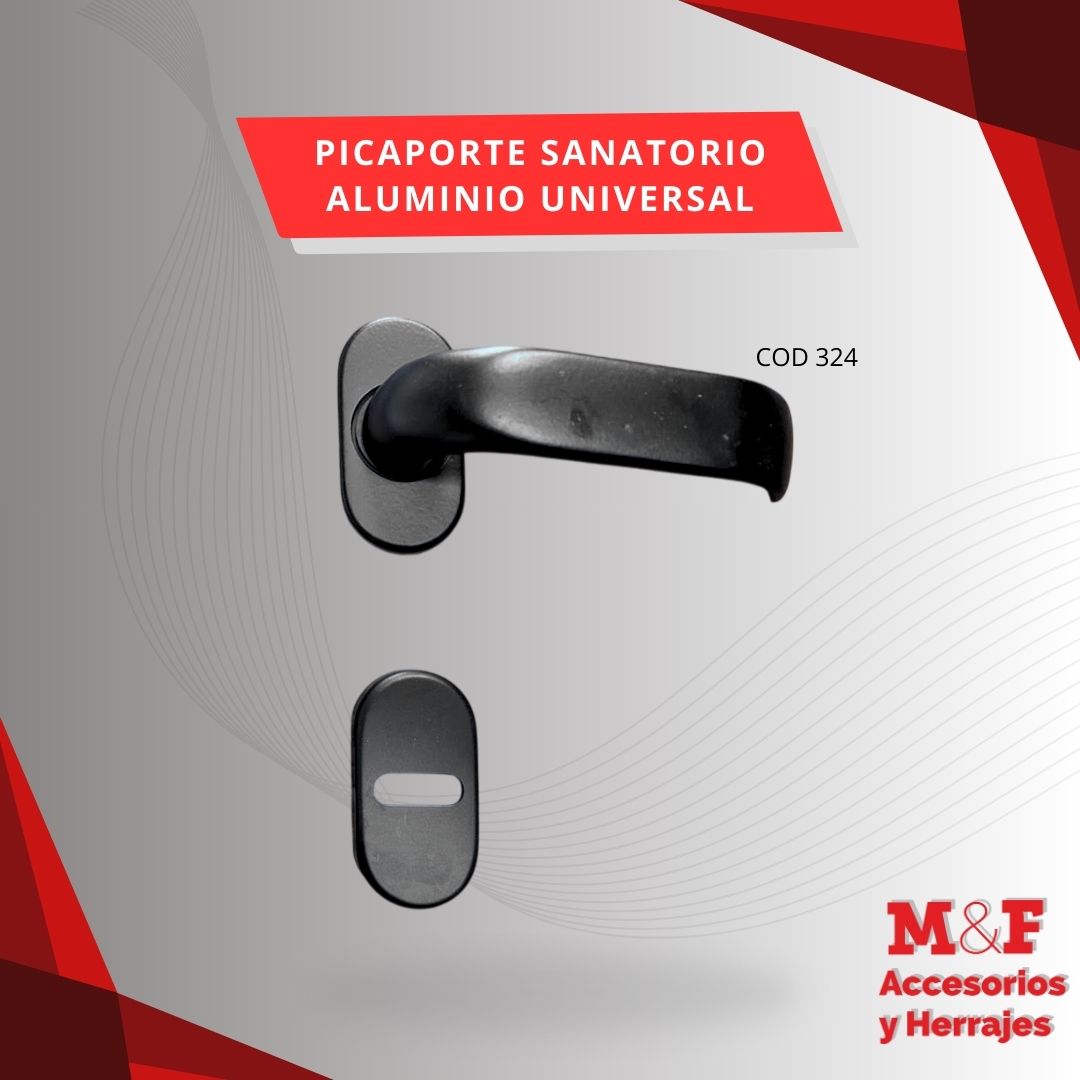 Picaporte Sanatorio Doble Balancin Alum Sidañez
