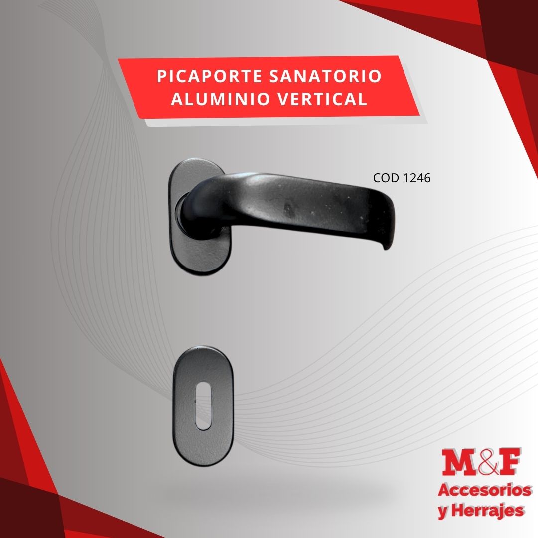 Picaporte Sanatorio Doble Balancin Alum Sidañez