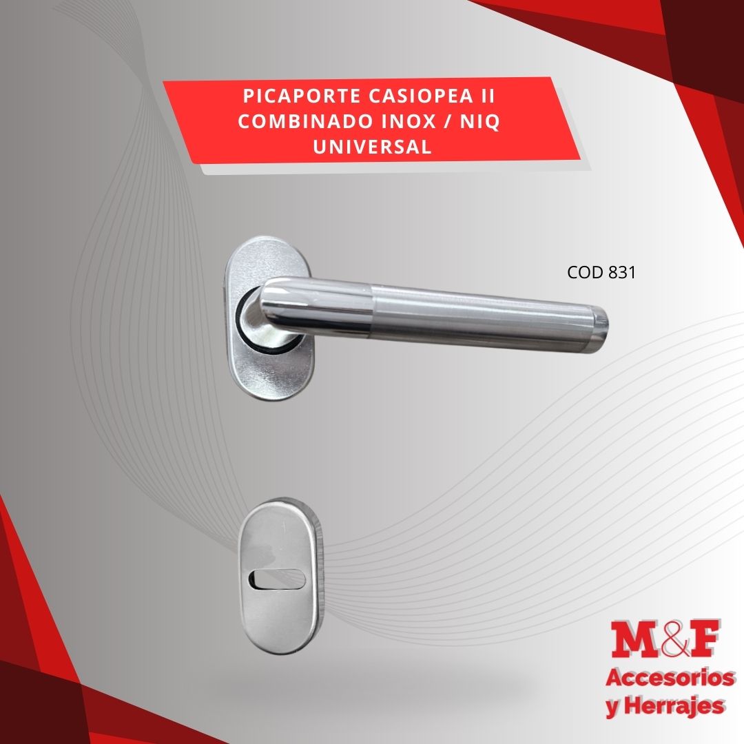 Picaporte Casiopea II Dob/Bal Niquel/Inox Sidañez