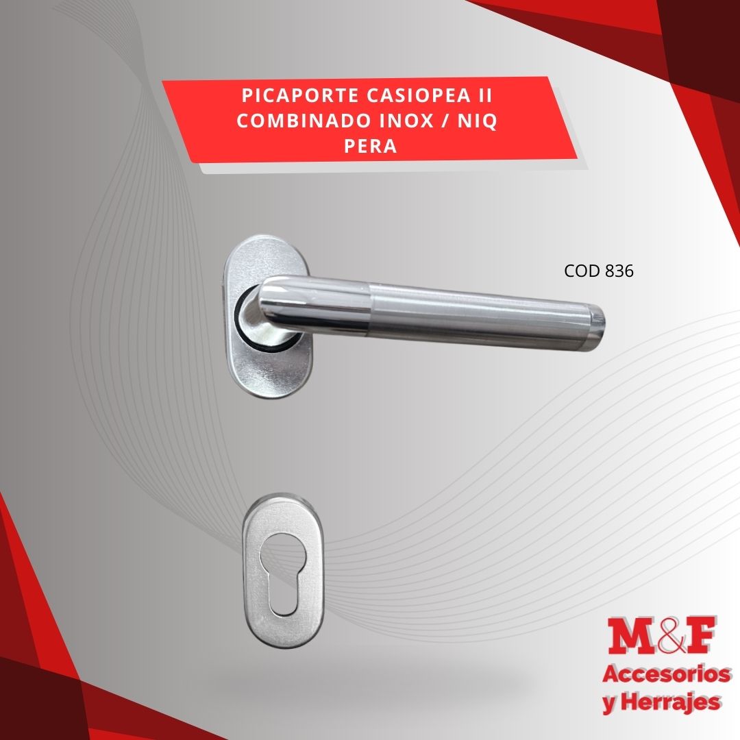 Picaporte Casiopea II Dob/Bal Niquel/Inox Sidañez