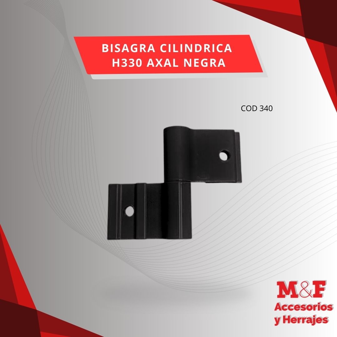 Bisagra Cilindrica H330 Negra Axal