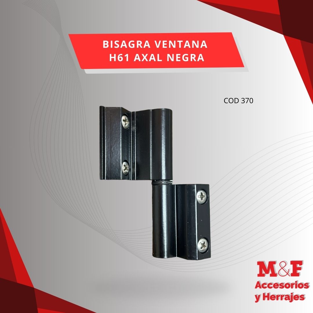 Bisagra Ventana 2C H61 Axal Negra