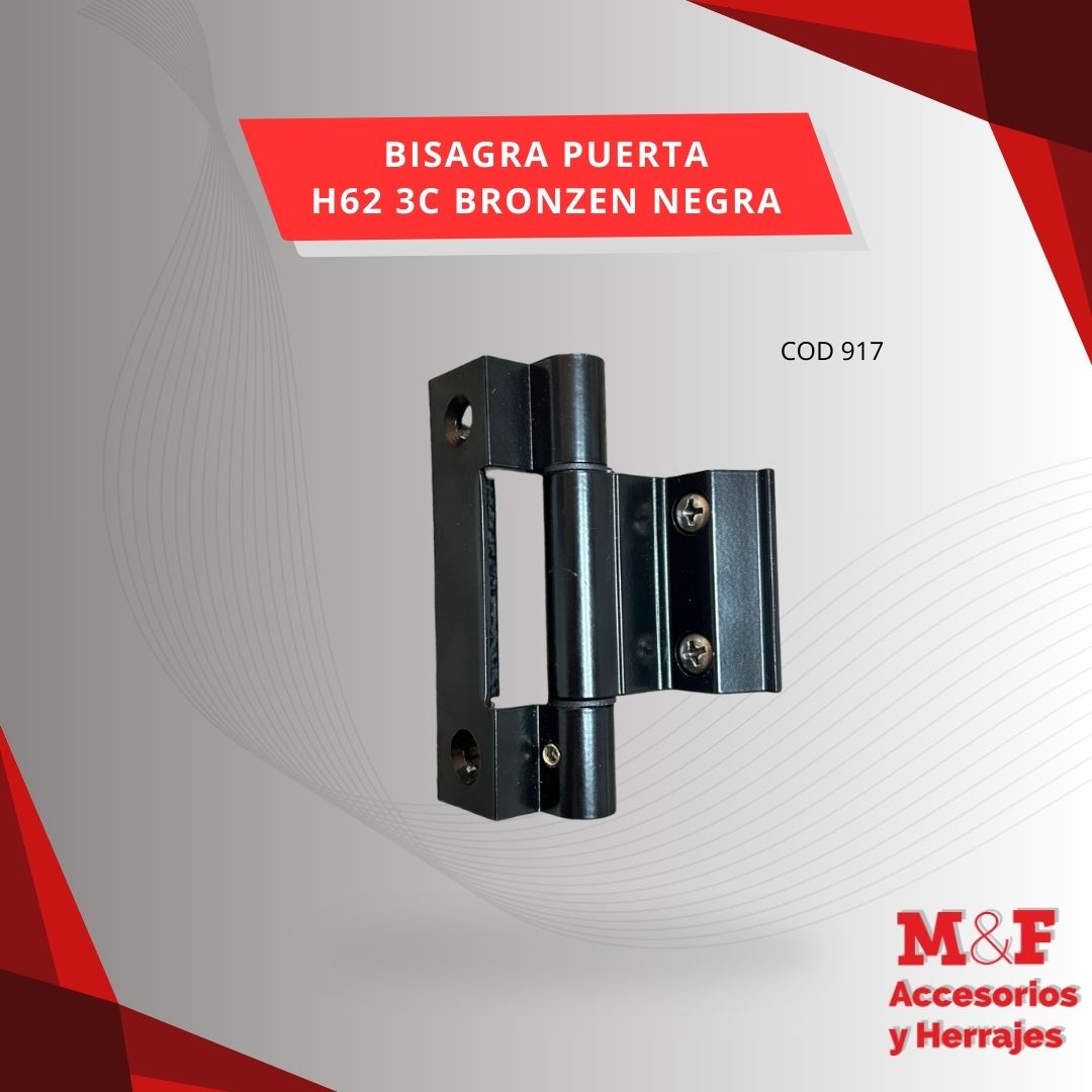 Bisagra Puerta H62 Bronzen 3C Negra