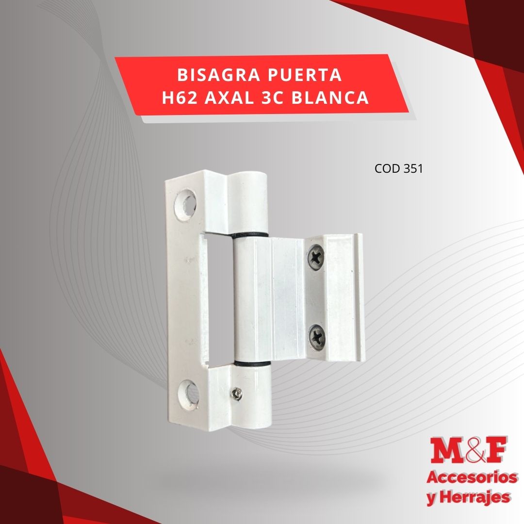 Bisagra Puerta H62 Axal 3C Blanca
