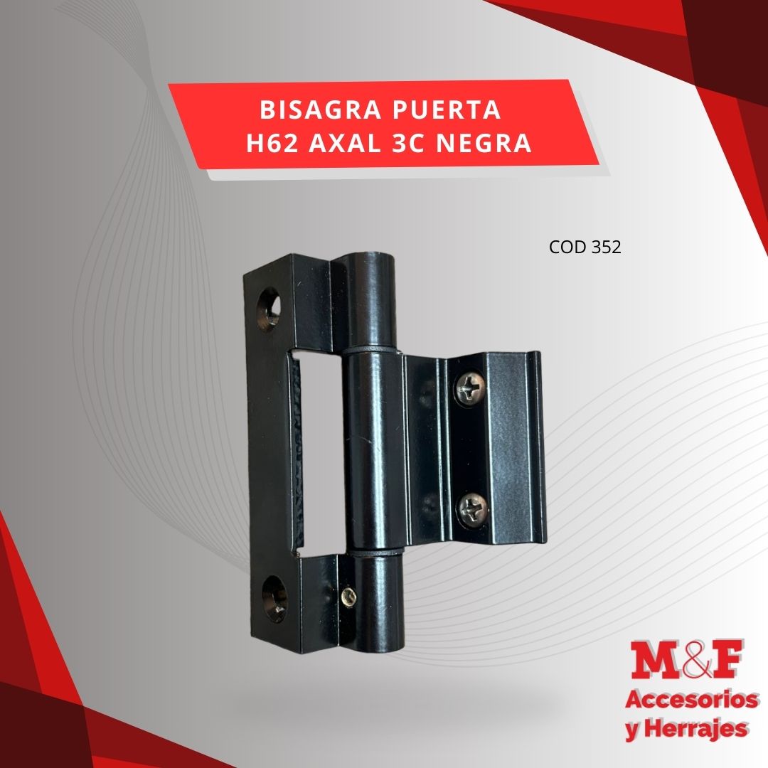 Bisagra Puerta H62 Axal 3C Negra