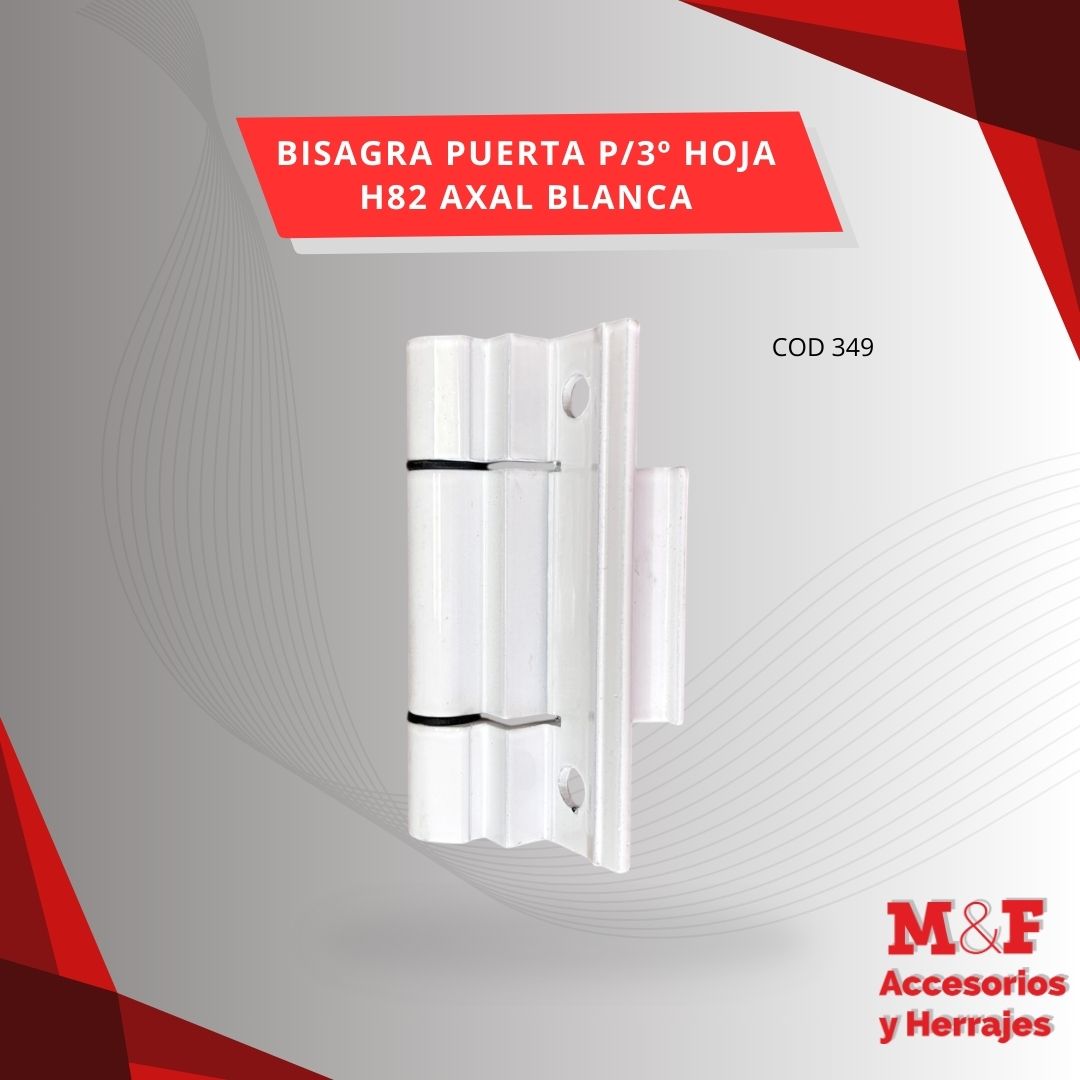 Bisagra Puerta P/3º Hoja H82 Axal Blanca 