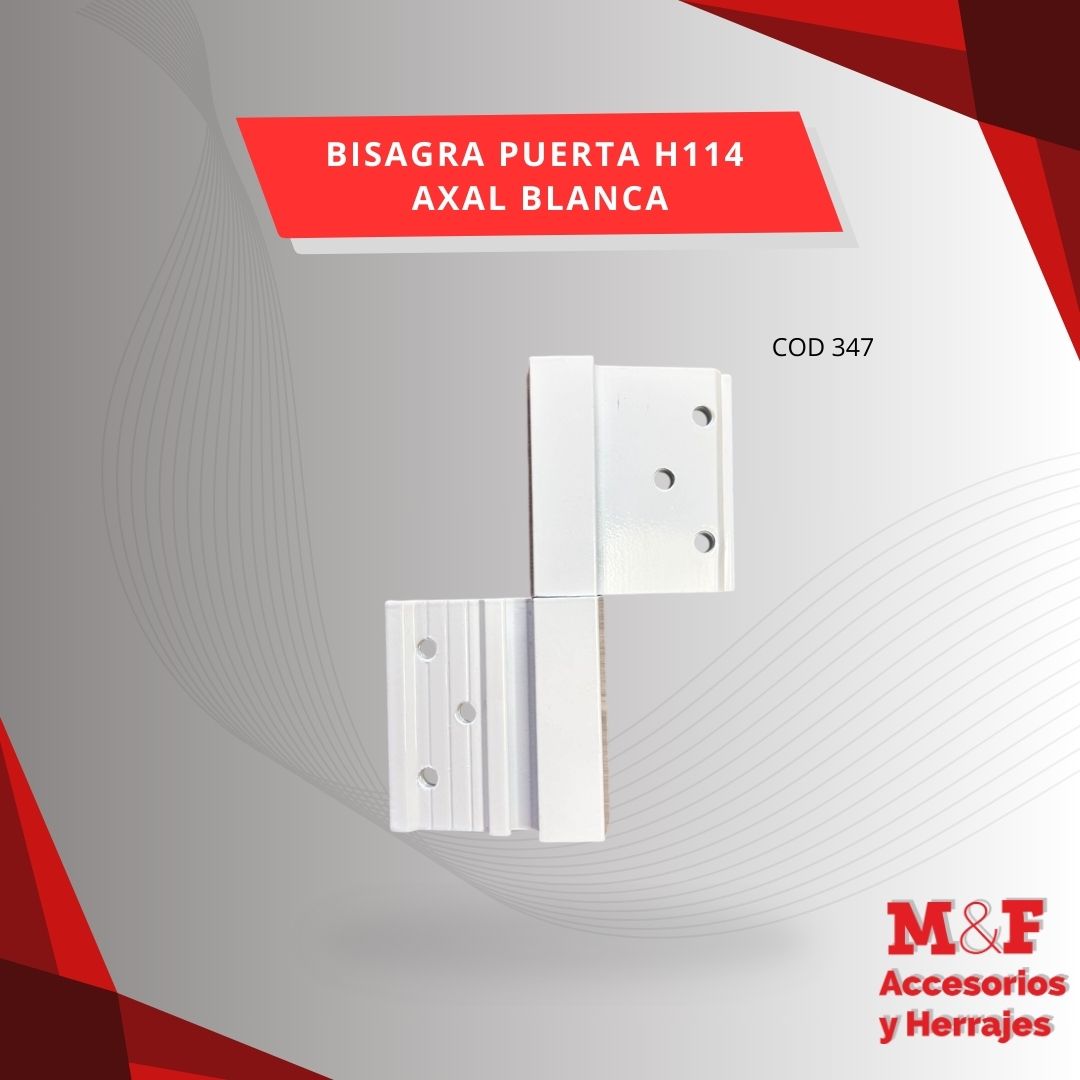 Bisagra Puerta H114 Axal Blanca