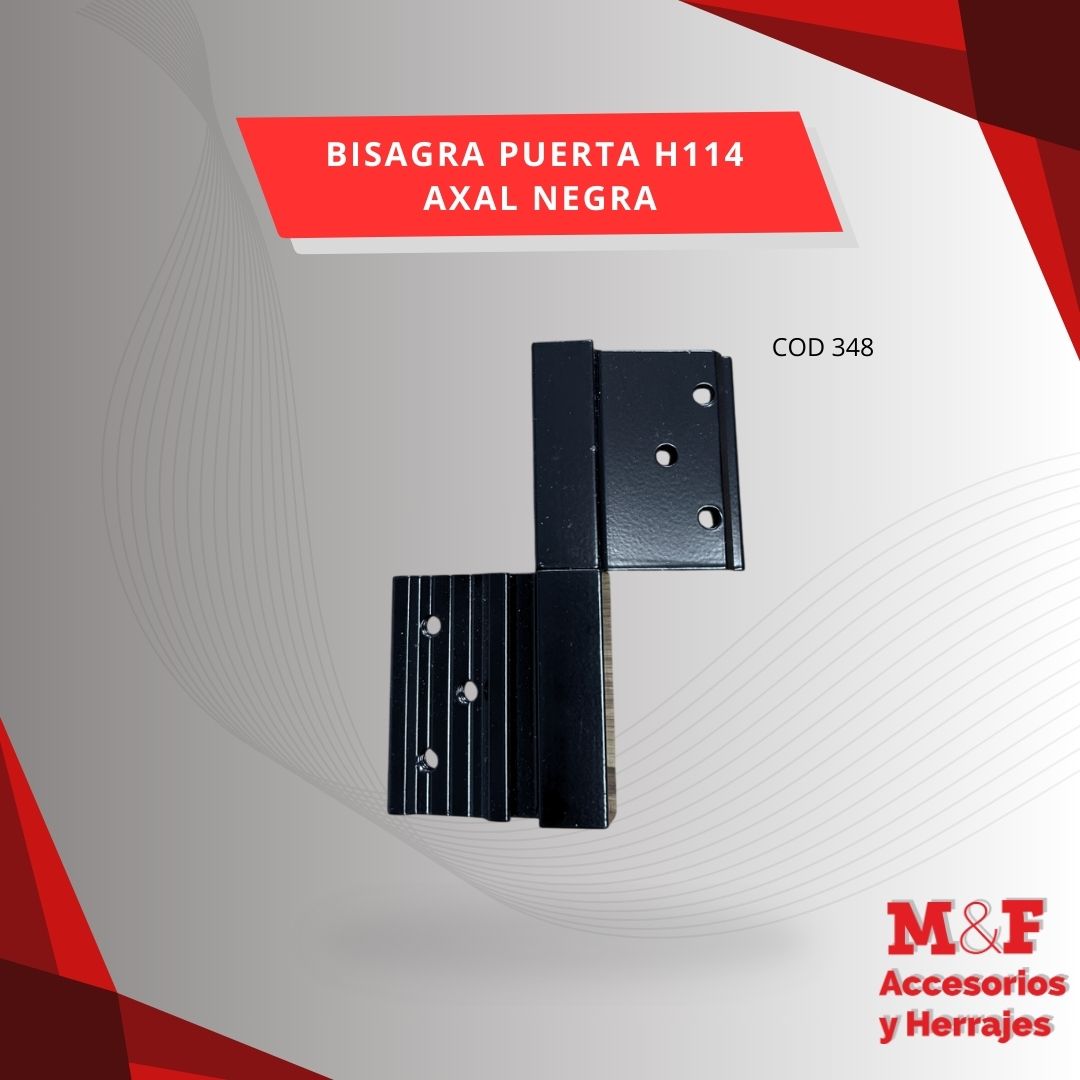 Bisagra Puerta H114 Axal Negra