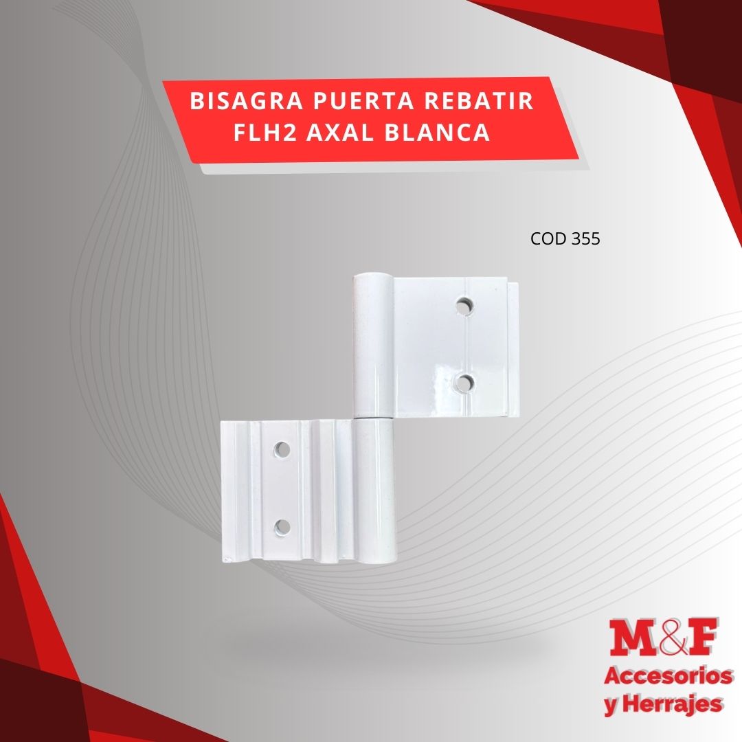 Bisagra Puerta Rebatir FLH2 Axal Blanca