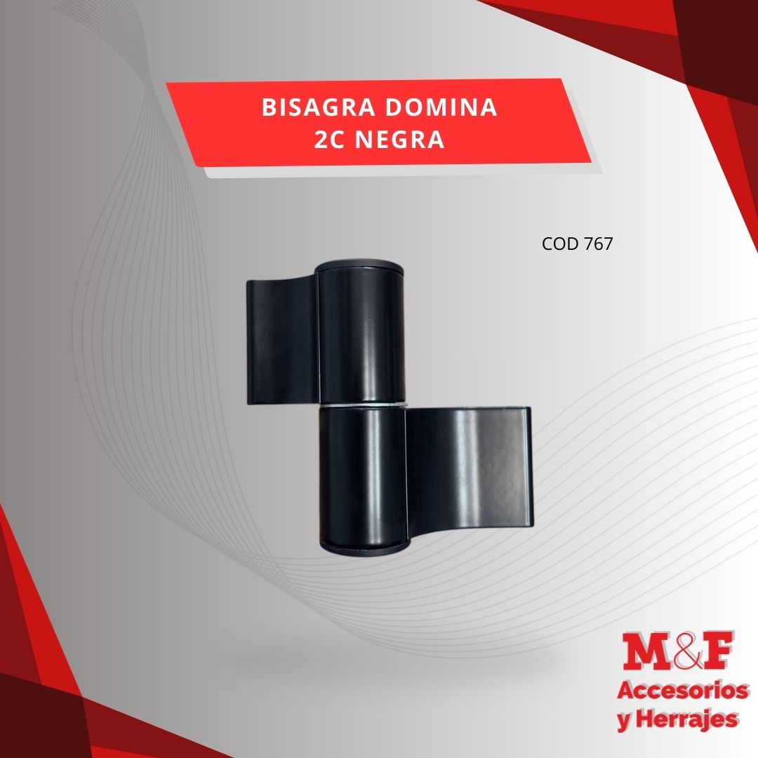 Bisagra Domina 2C Negra
