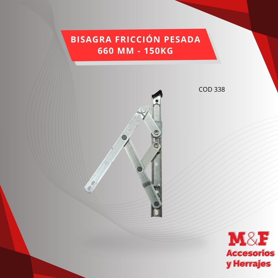 Bisagra Fricción Pesada 660 mm (150KG)