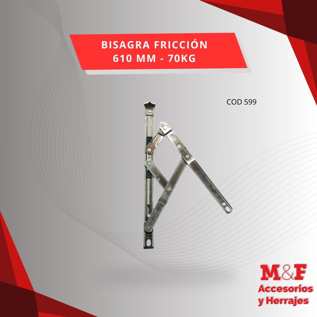 Bisagra Fricción Imp 610 mm (70KG)