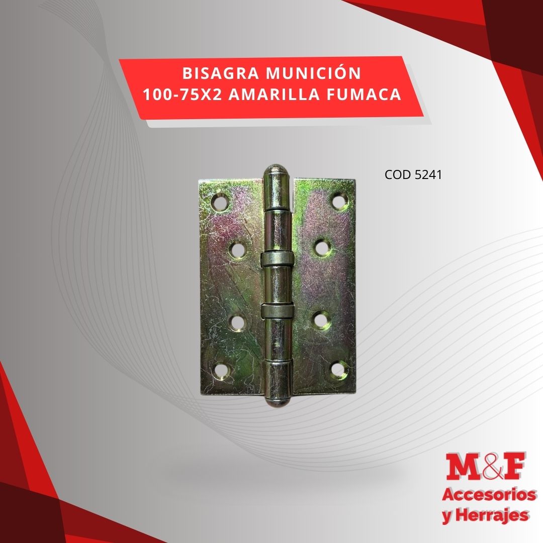 Bisagra Munición 100-75x2 Amarilla