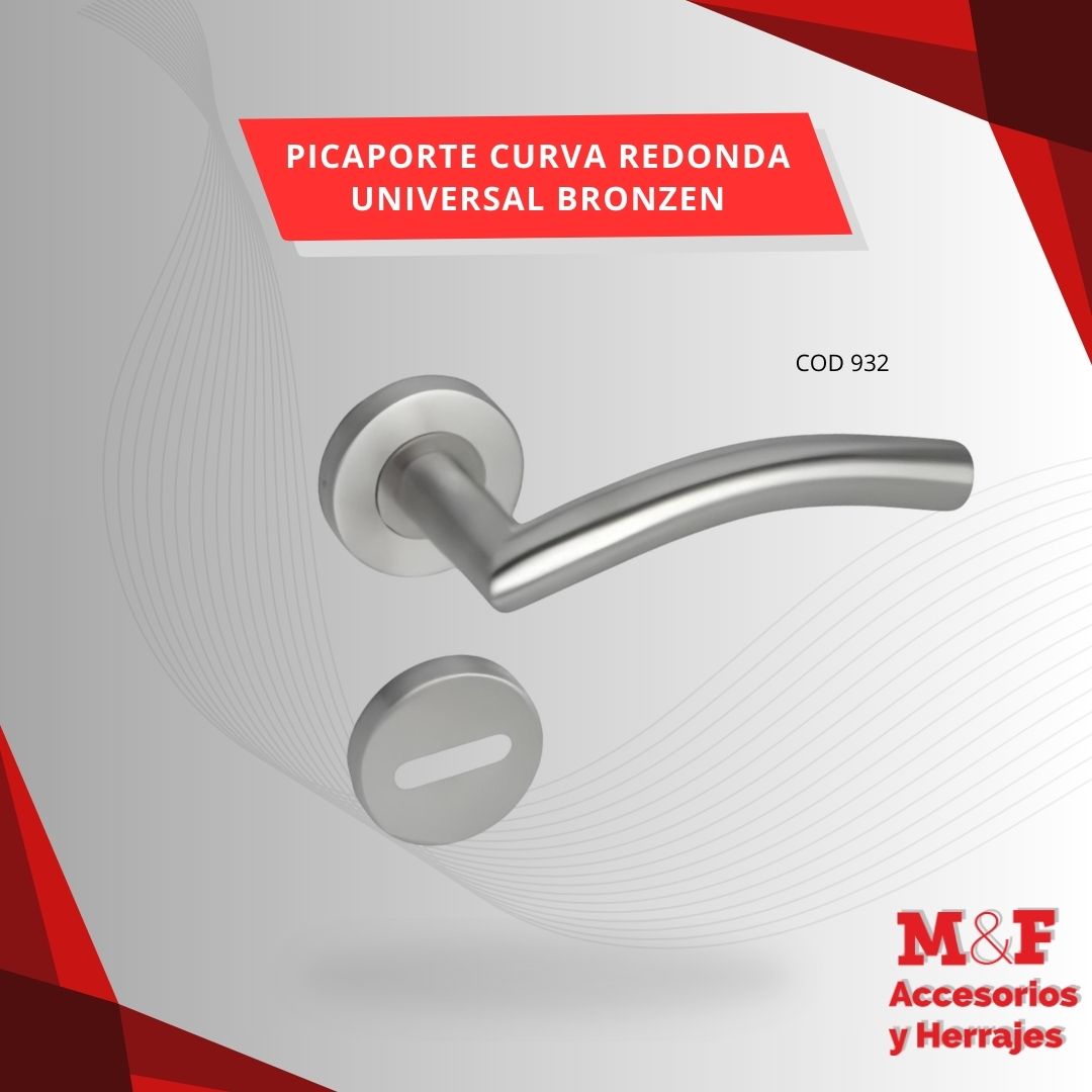 Picaporte Dob/Balancin Curva Red Univ Bronzen