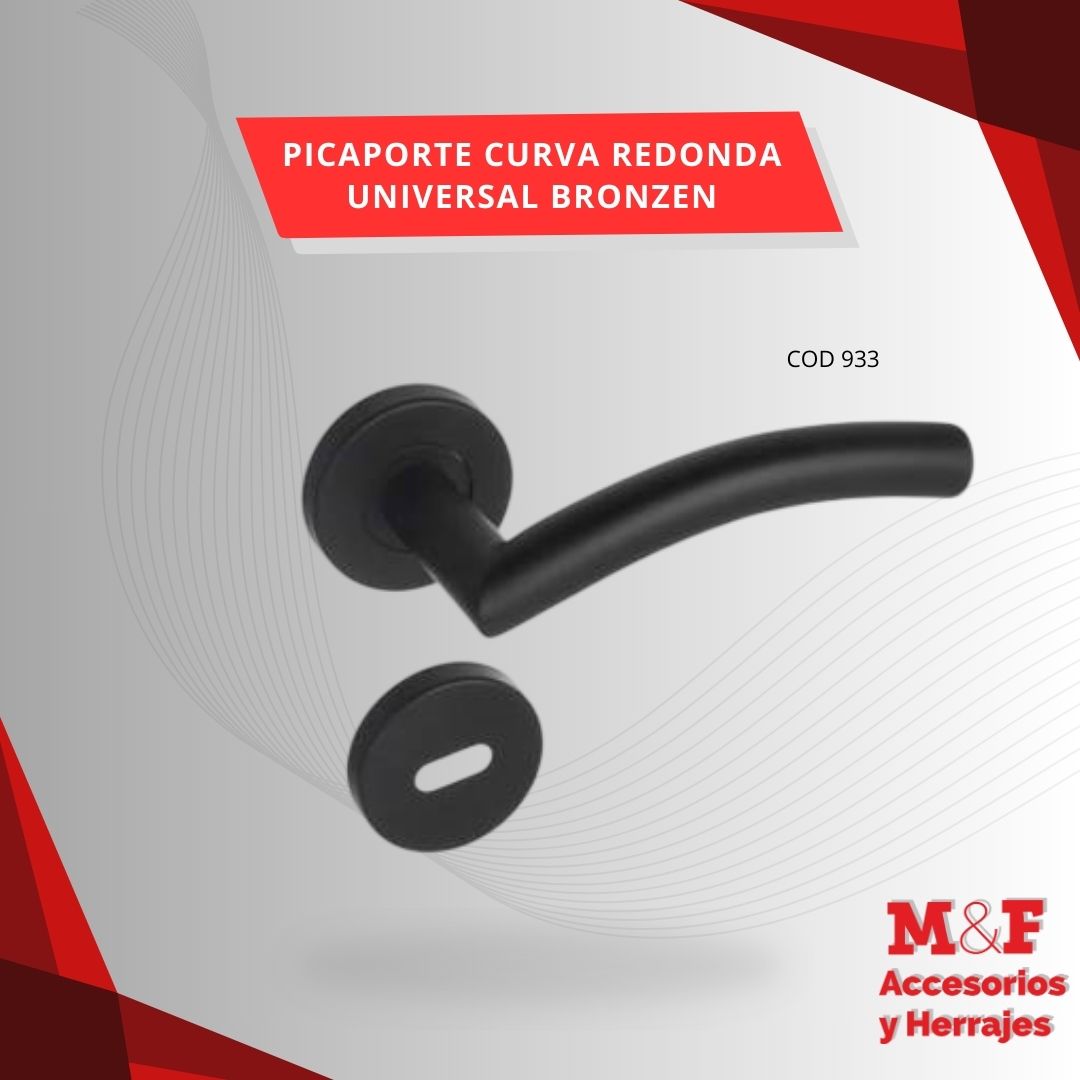 Picaporte Dob/Balancin Curva Red Univ Bronzen