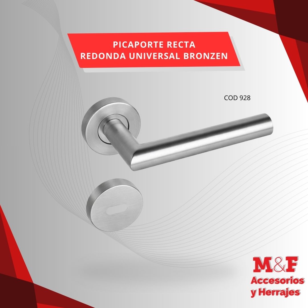 Picaporte Dob/Balancin Recta Red Univ Bronzen