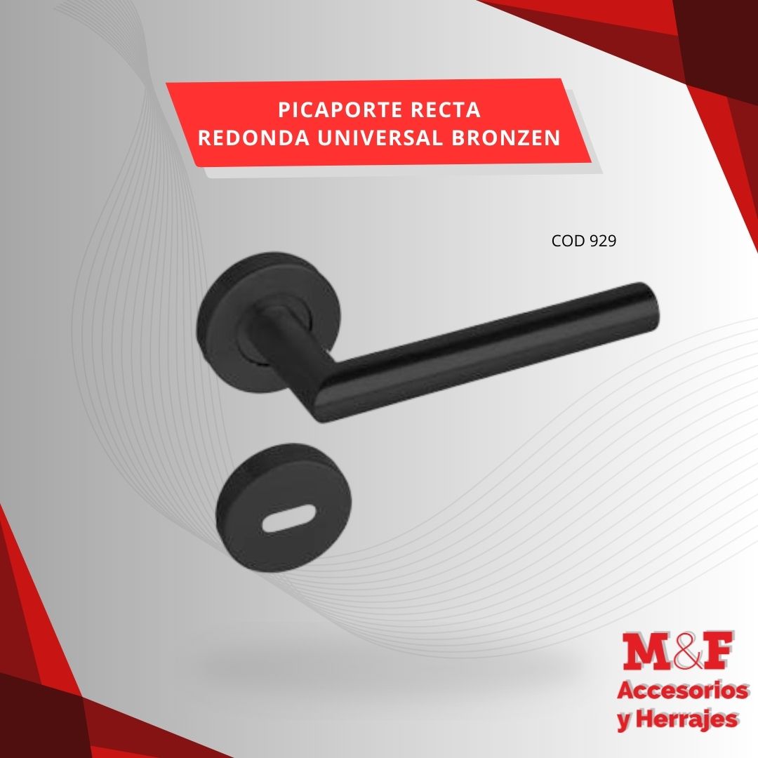 Picaporte Dob/Balancin Recta Red Univ Bronzen