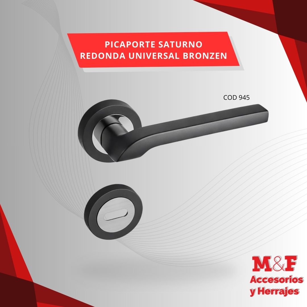 Picaporte Dob/Bal Saturno Red Univ Bronzen