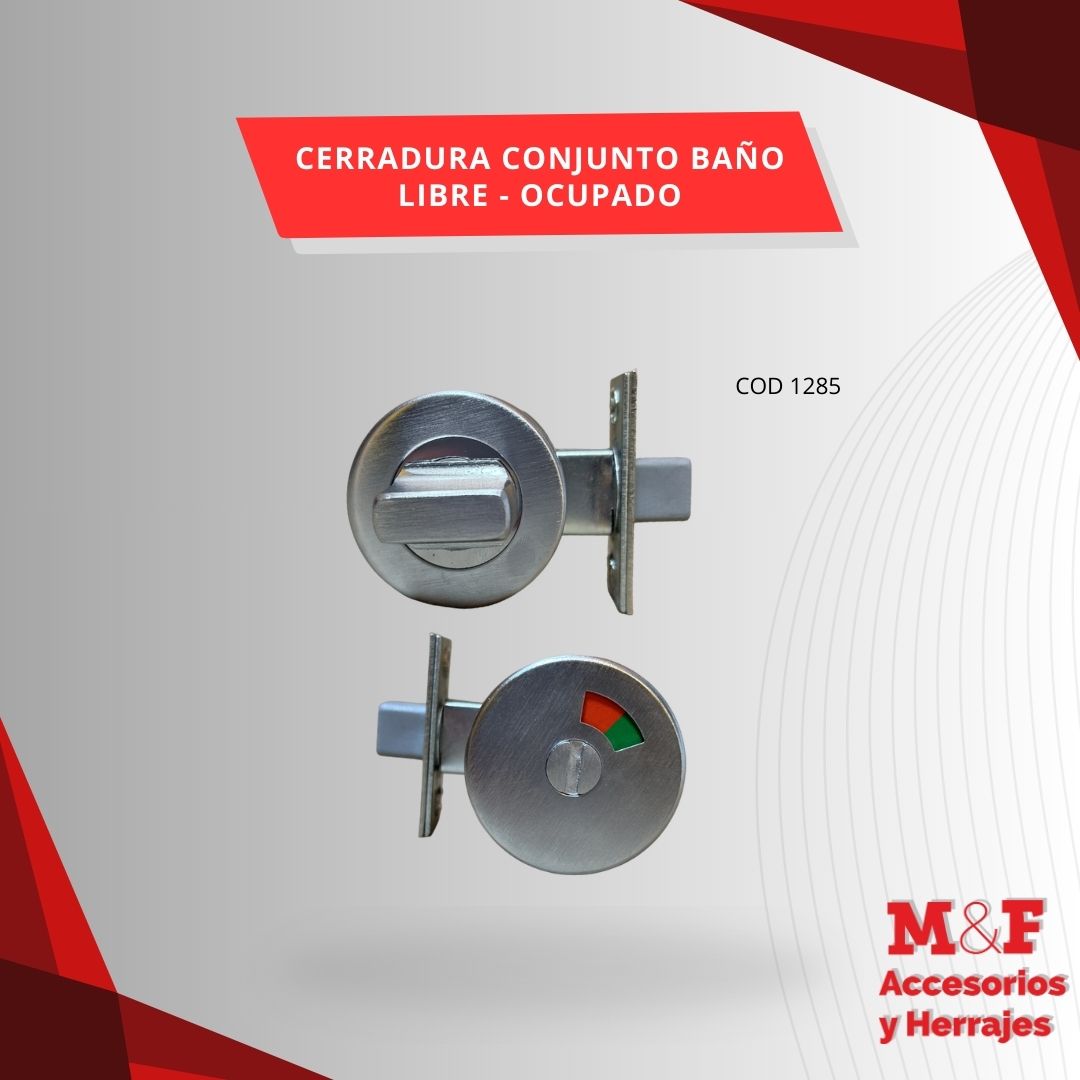 Cerradura Conjunto Libre-Ocupado Para Baño