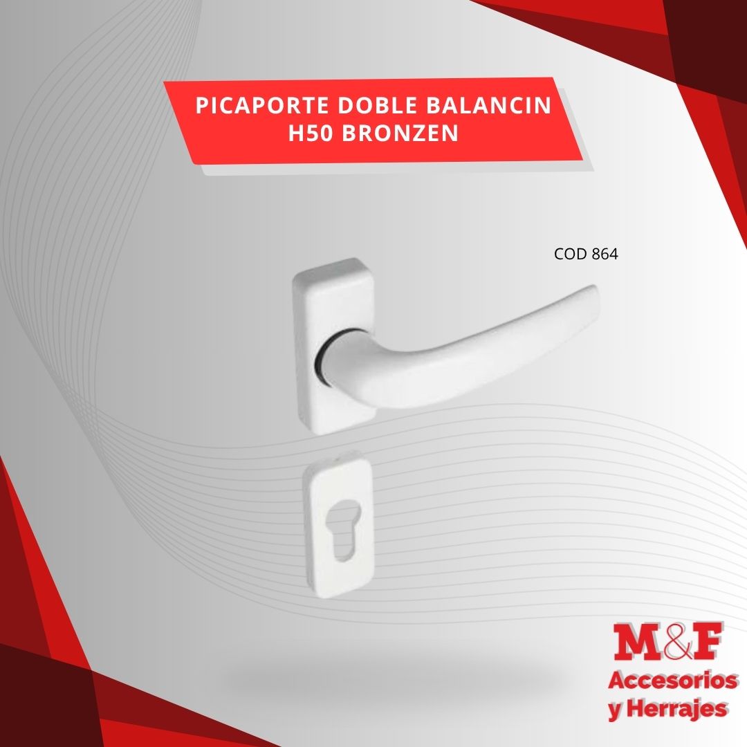 Picaporte Doble Balancin H50 Bronzen