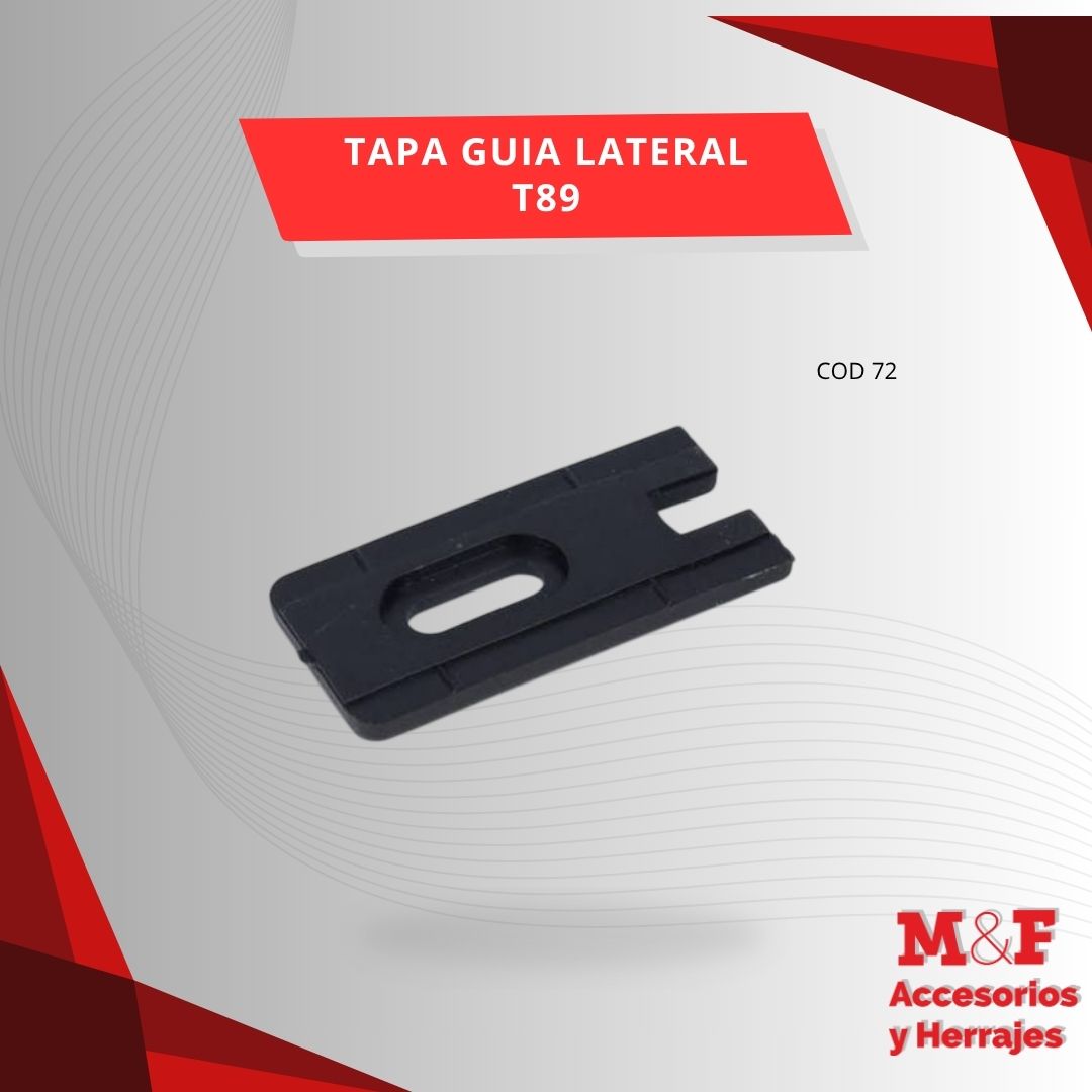 Tapa Guia Lateral T89 Negro