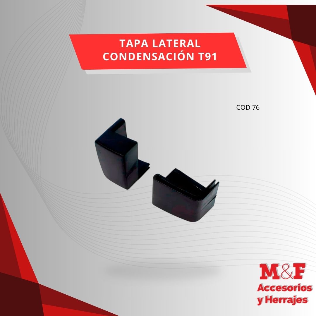 Tapa Lateral Condensación T91 Negro