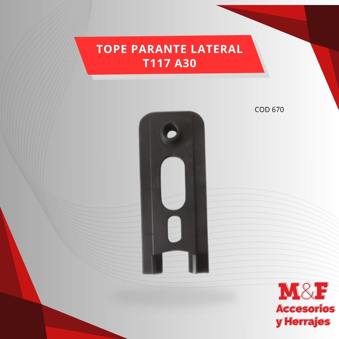 Tope Parante Lateral T117 A30 Negro