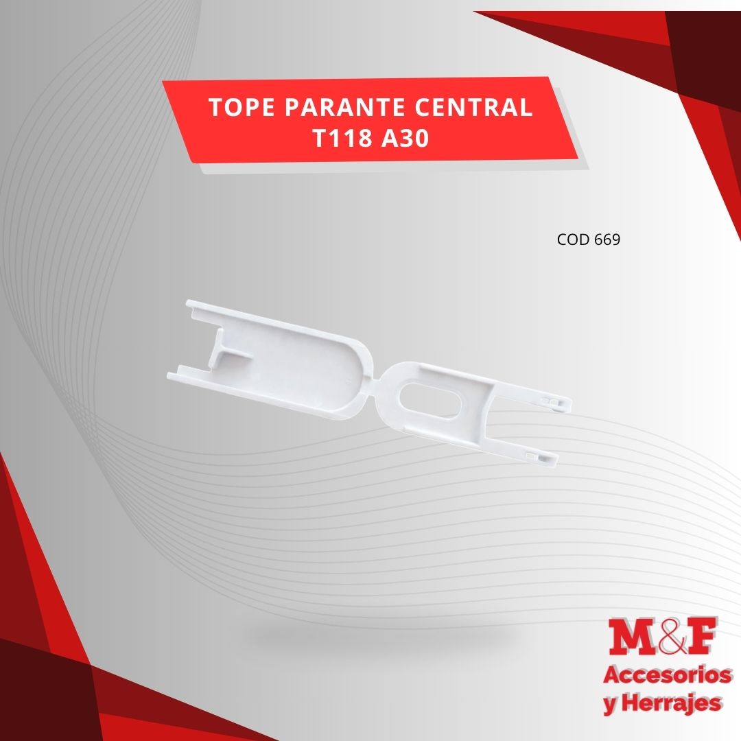 Tope Parante Central T118 A30 Blanco