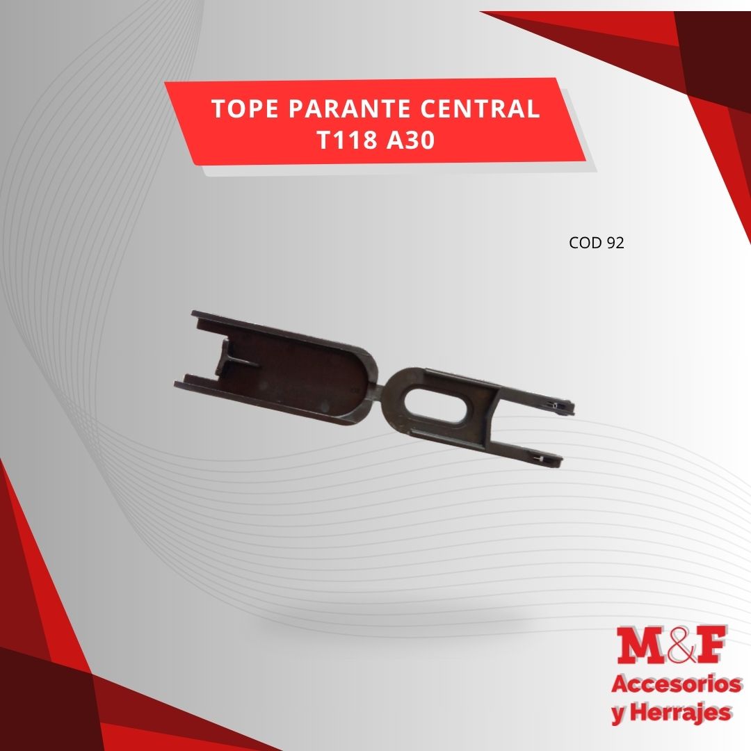 Tope Parante Central T118 A30 Negro